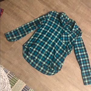 Blue and green flannel